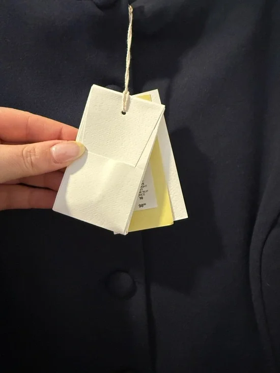 Wilfred Navy Sleeveless Button-Front Shell - Picture 4 of 4